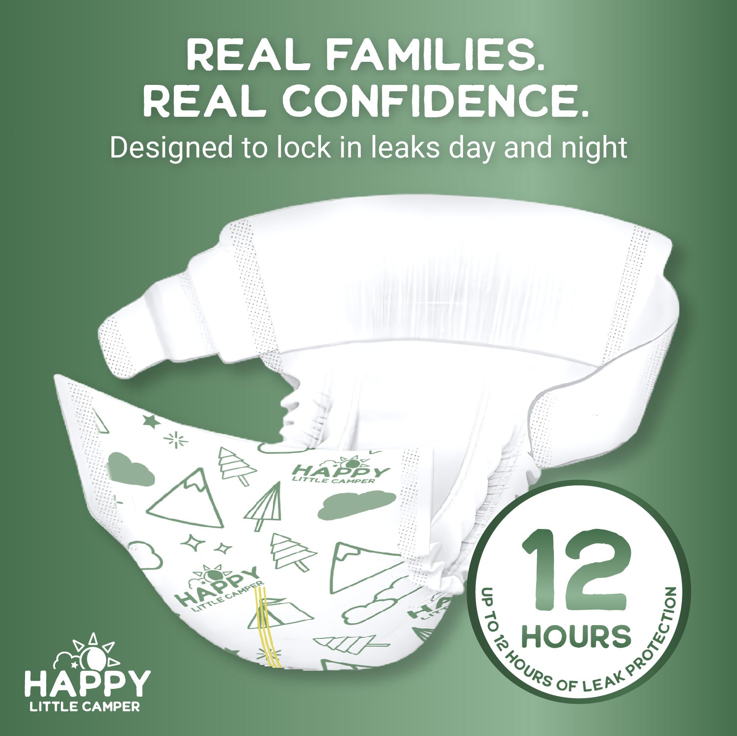Pre-Order Happy Little Camper Super Saver Nappies, Size 1, Newborn, 2-5 kg