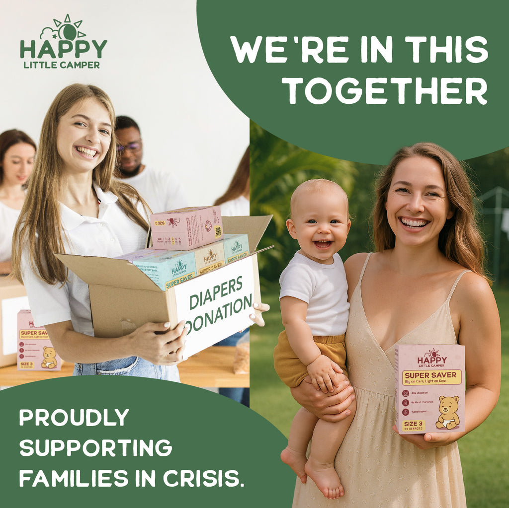 Happy Little Camper Super Saver Nappies, Size 4, Toddler, 10-14 kg