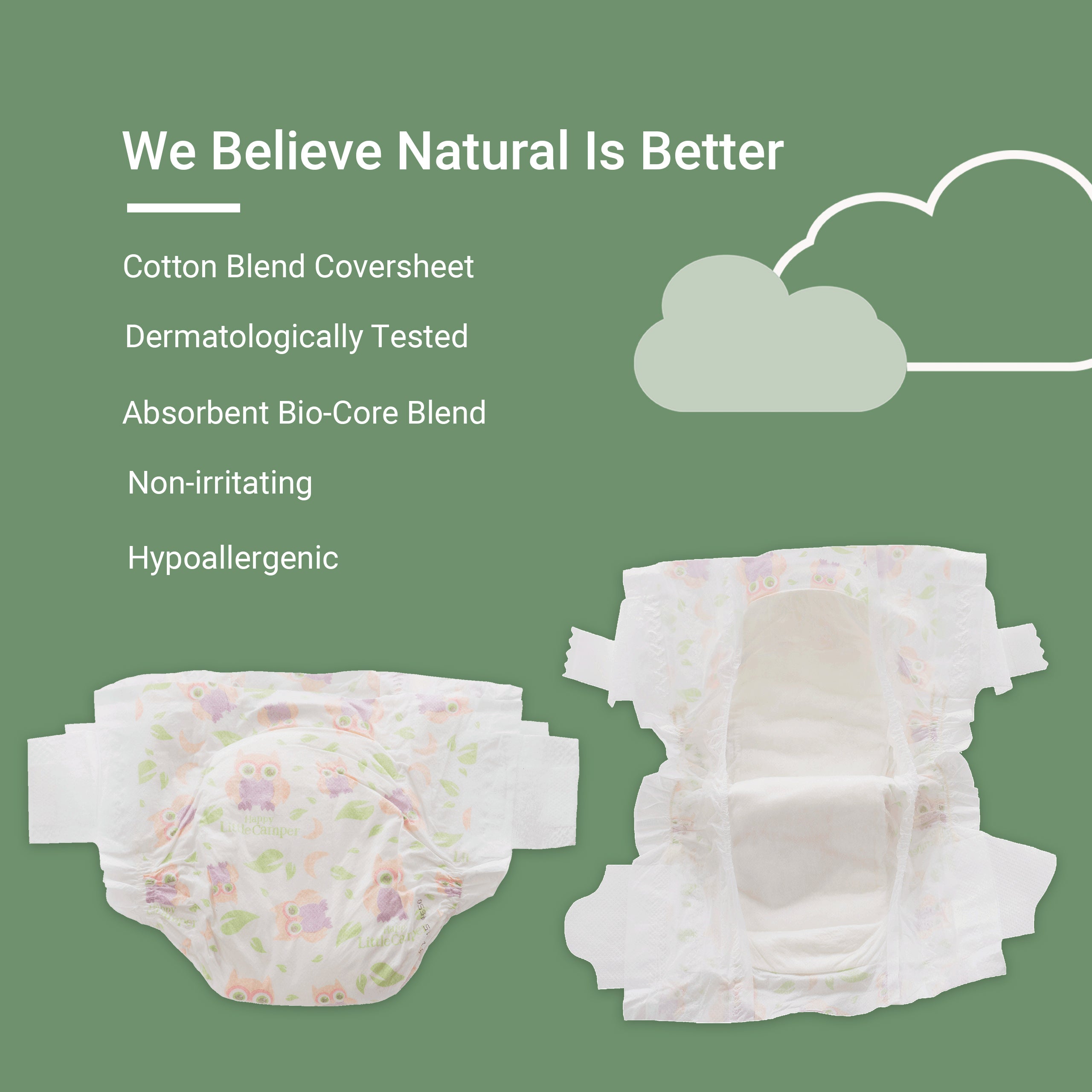 Natural Baby Nappies - Happy Little Camper Aus