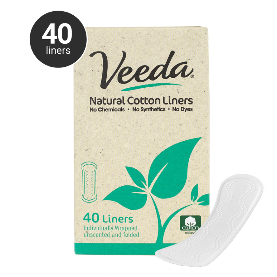 Veeda Ultra Thin Natural Cotton Liners (40 count)